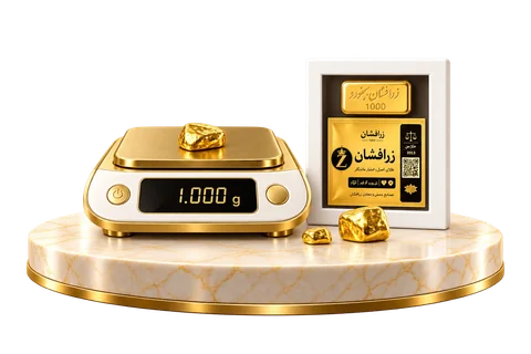 ترازو و طلای زرافشان برای خرید با وزن دلخواه